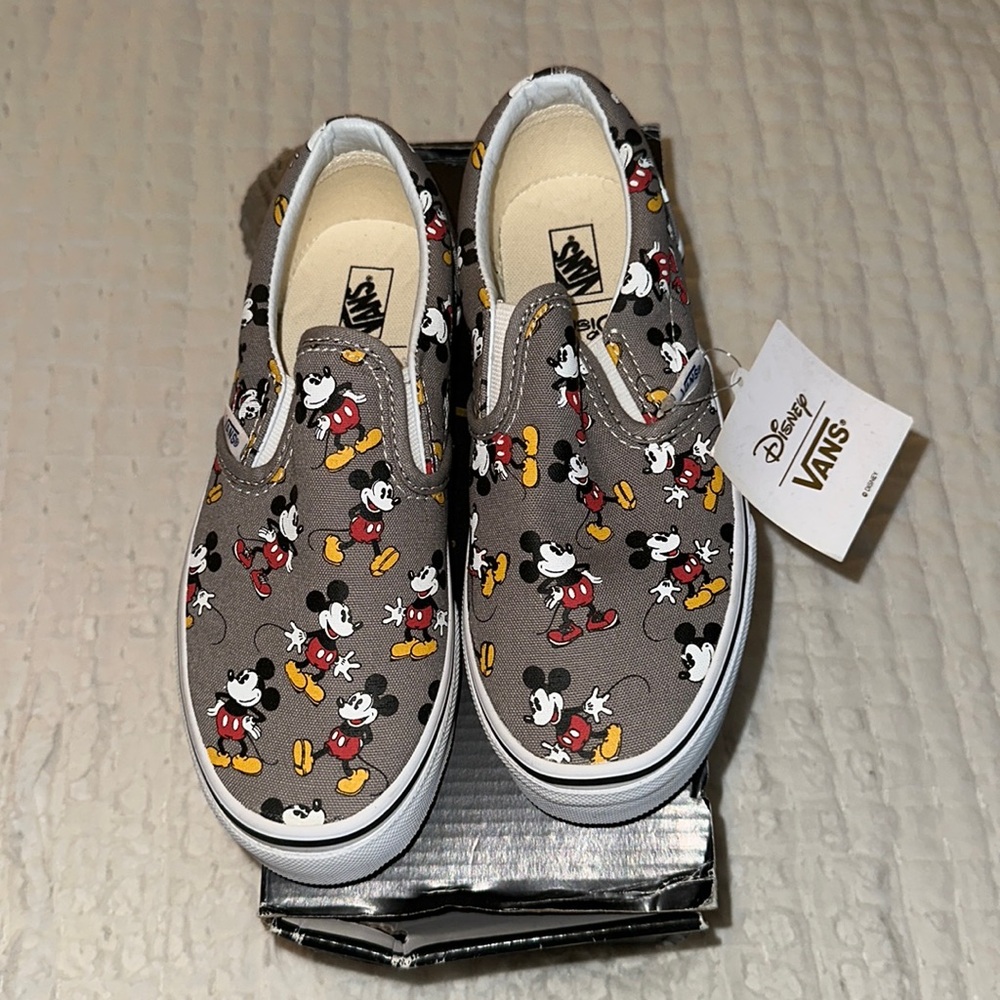 Mickey Mouse vans slip on